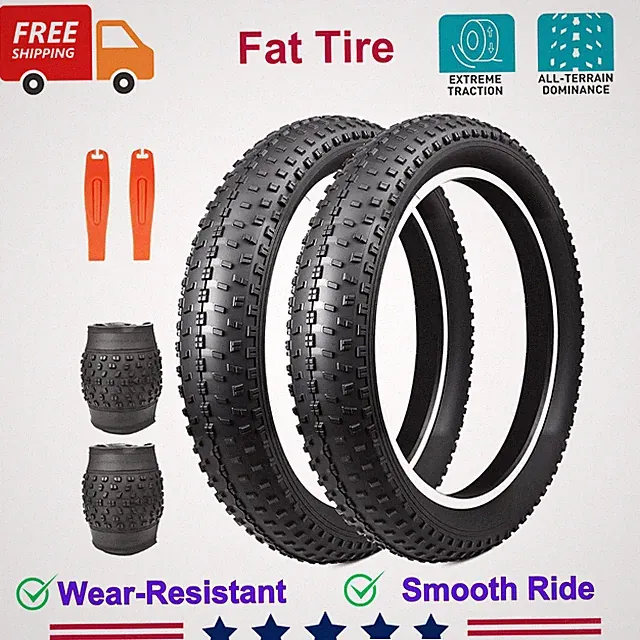 2 Pk Fat Tire For Ebike Mountain Bike Heavy Duty High-Performance Wear-Resistant