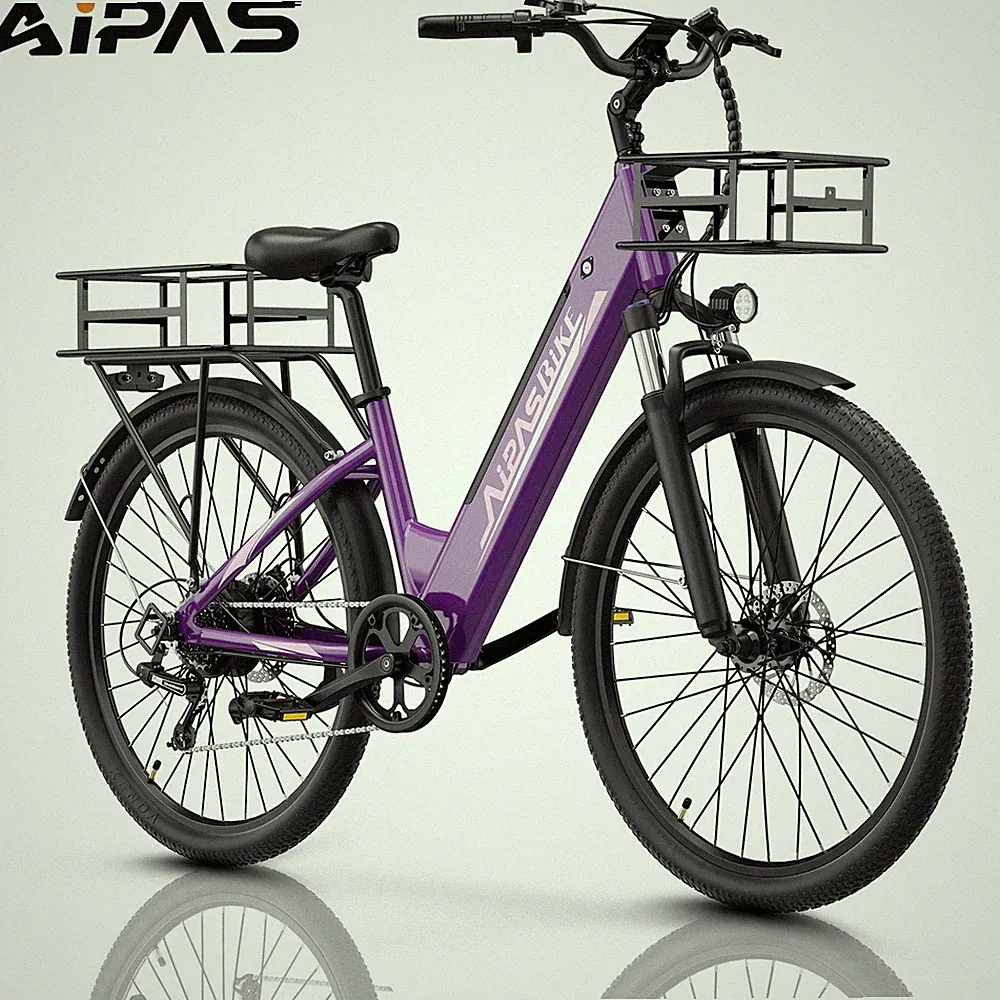 26" Tire eBike City 1100W 48V 12.8AH Electric Bicycle Adult 48V Brushless Motor