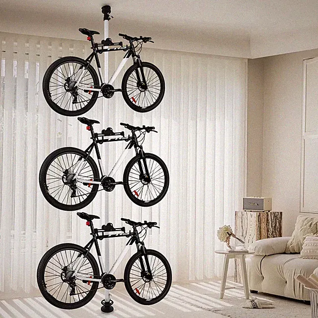 3-Bike Storage Rack Stand Vertical Bike Rack Holds Up to 30kg Indoor Bike Hanger