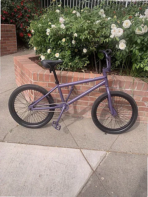 BMX Bike 20in Wheel Purple BMX Bar 1 Speed No Suspension