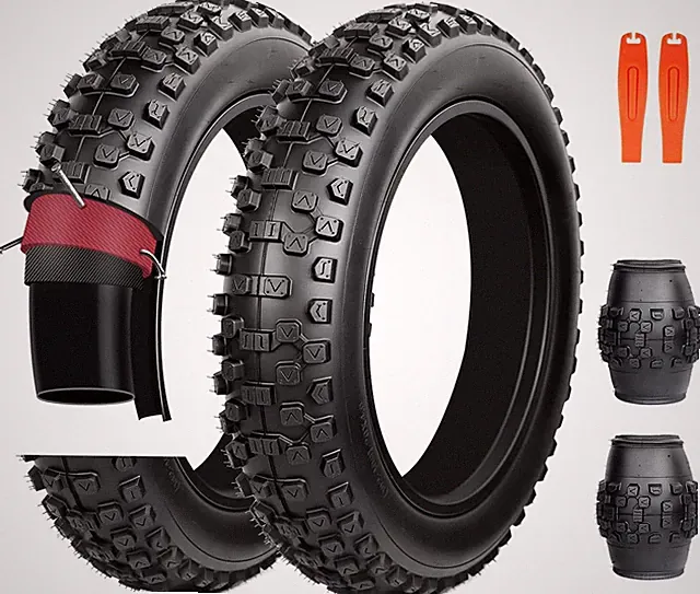 Heavy-Duty 1/2 Pack Fat Tire for Ebike Mountain Bike - 20/26 x 4, 3 Colors