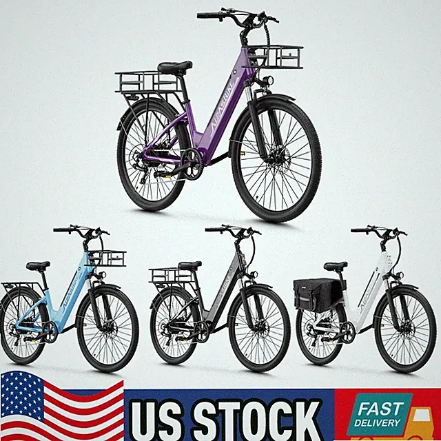 NEW 1100W 26" TIRE ADULTS ELECTRIC BIKE 28MPH 48V 12.8AH CITY EBIKE US