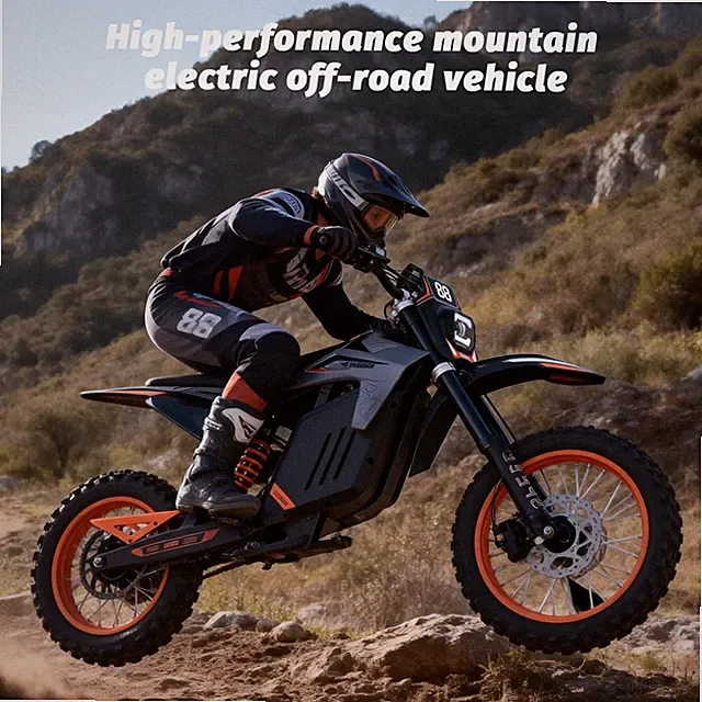 Y88 Electric Dirt Bike 3000W Peak Electric Motorcycle 48V 30Ah E-MoutainBike USA